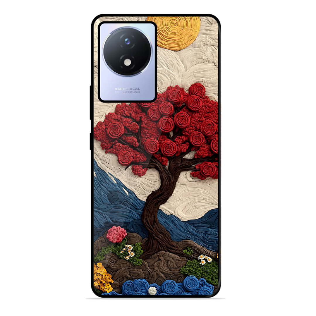 Nature Tree Printed Protective Phone Cover for Vivo Y02