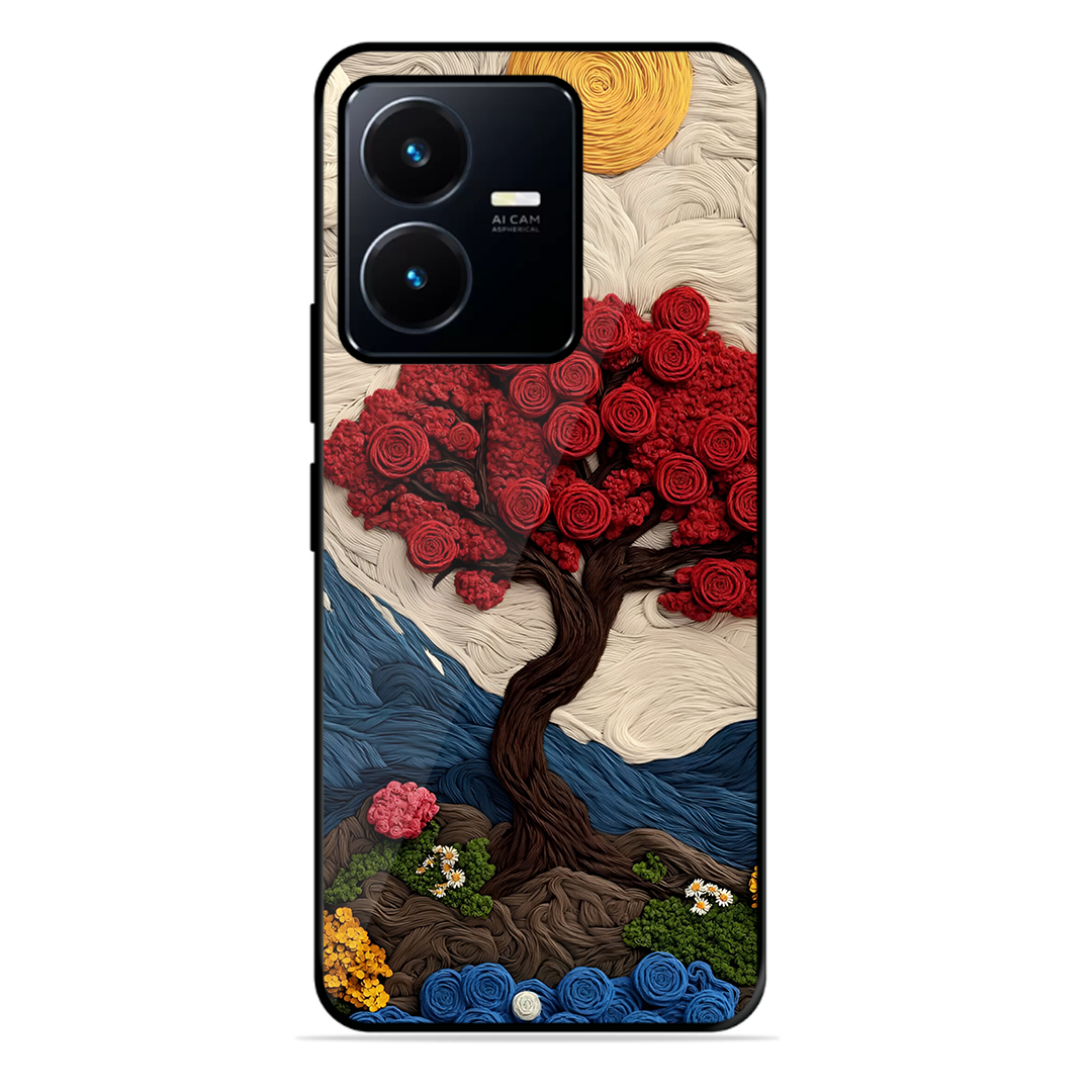 Nature Tree Printed Protective Phone Cover for Vivo Y22