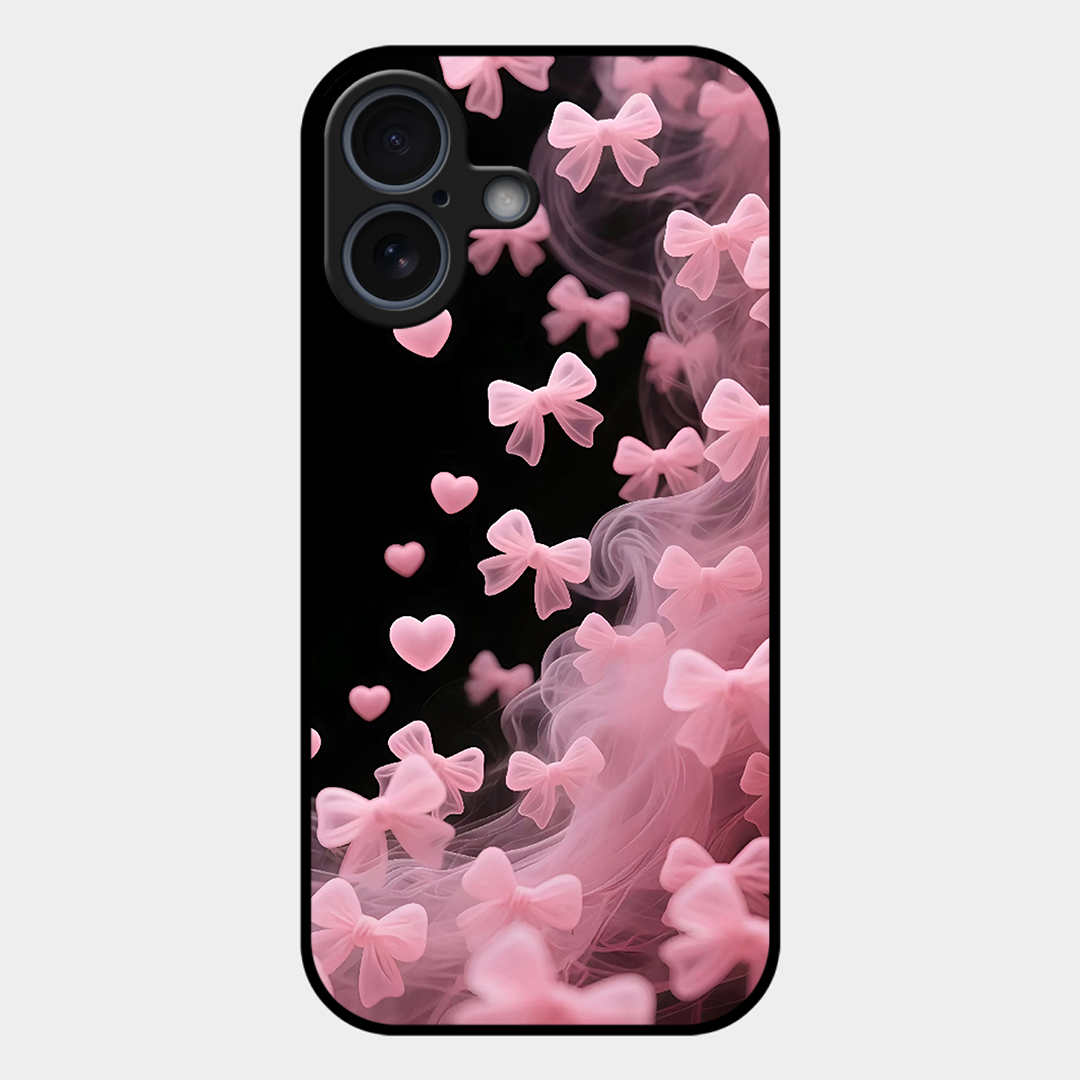 Pink Bow Hearts Printed Protective Phone Cover for iPhone 17