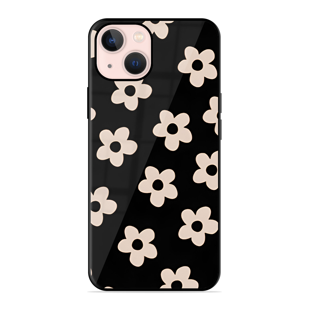 White Flower Printed Protective Phone Cover for iPhone 13 Mini