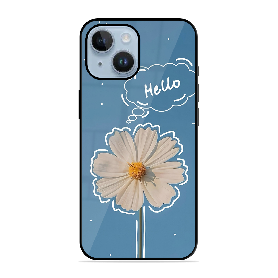 Hello Flower Printed Protective Phone Cover for iPhone 14 Plus