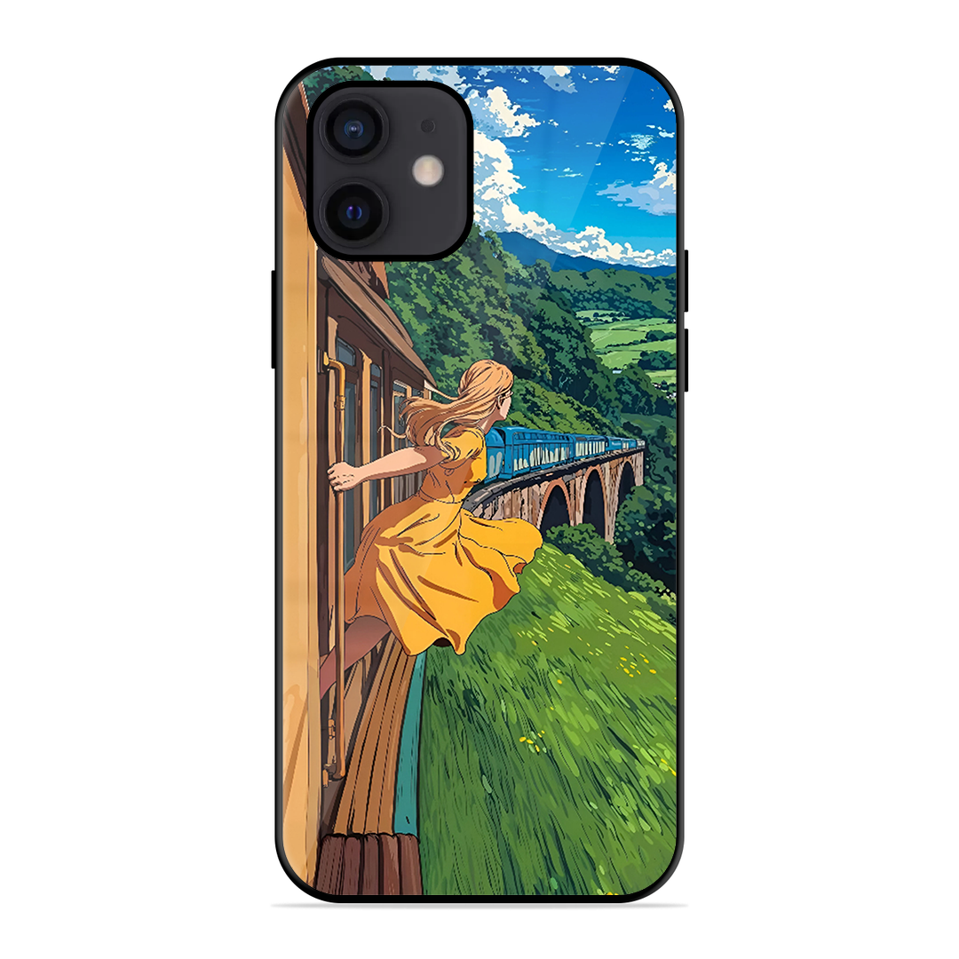 Flying Girl Printed Protective Phone Cover for iPhone 12