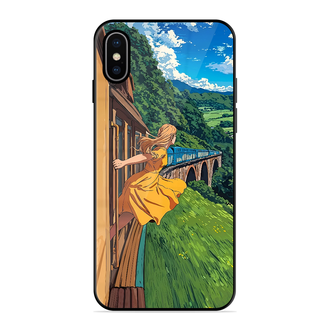 Flying Girl Printed Protective Phone Cover for iPhone X