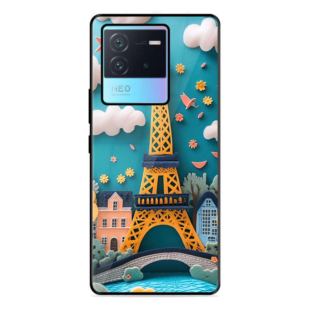 Eiffel Tower Printed Protective Phone Cover forIqoo Neo 6 5G