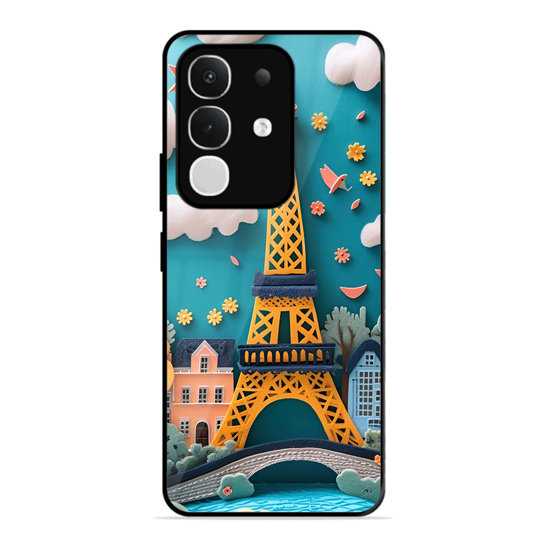 Eiffel Tower Printed Protective Phone Cover forIqoo Z10X 5G