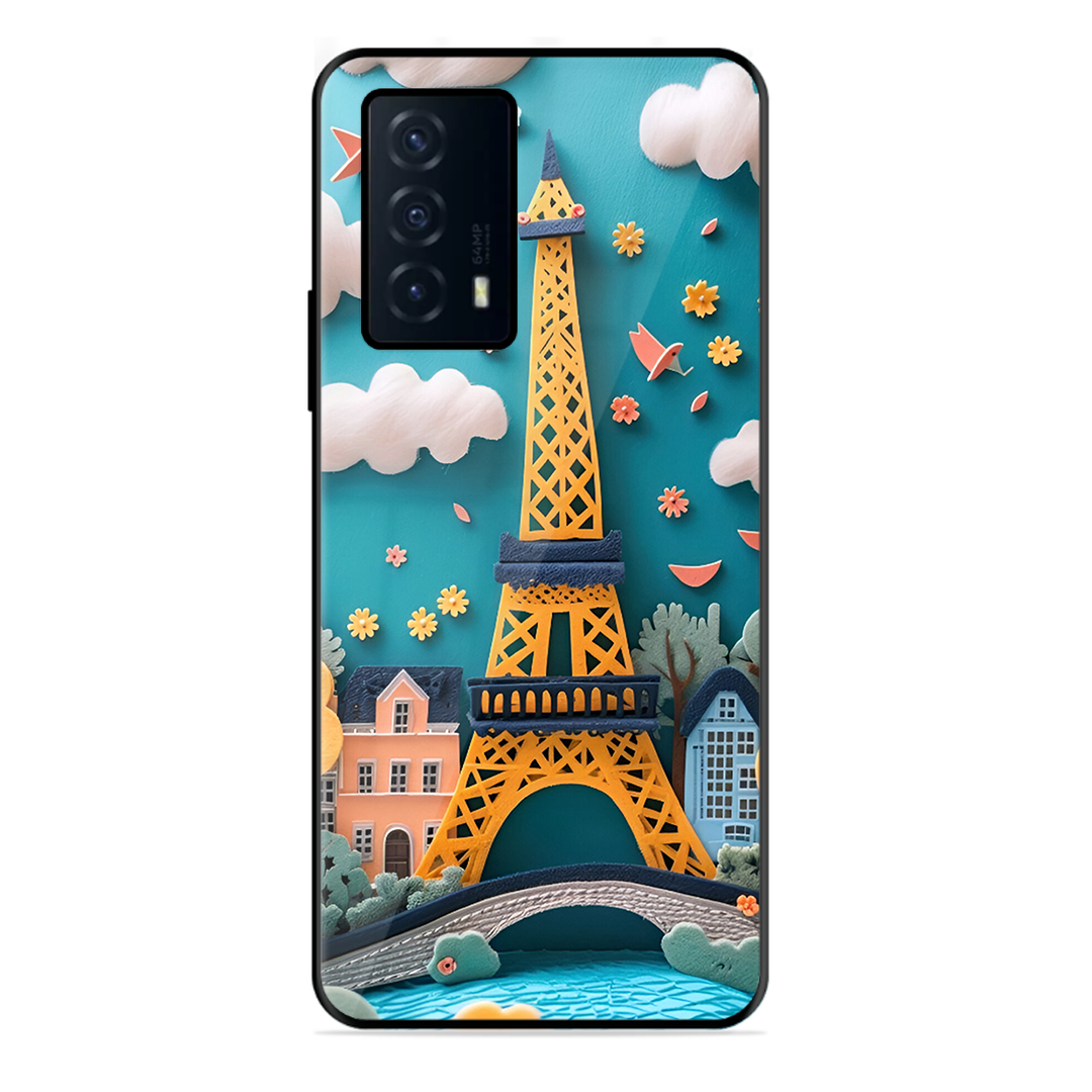 Eiffel Tower Printed Protective Phone Cover forIqoo Z5 5G
