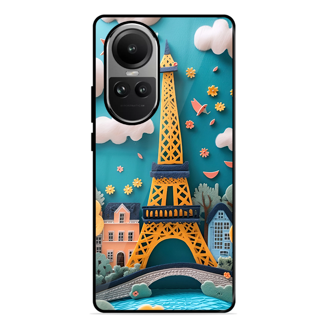 Eiffel Tower Printed Protective Phone Cover forOppo Reno 10 5G