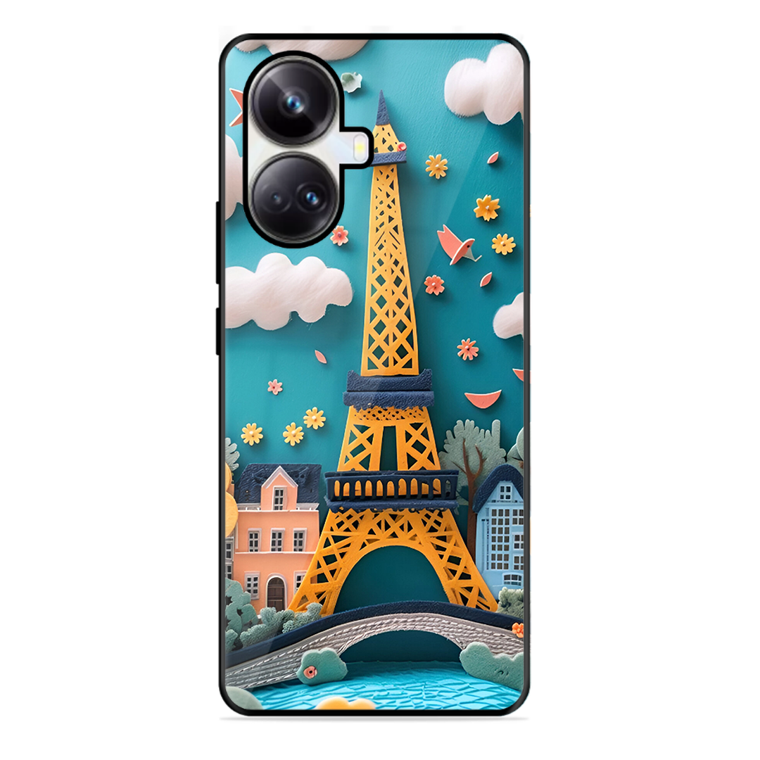 Eiffel Tower Printed Protective Phone Cover forRealme 10 Pro Plus 5G