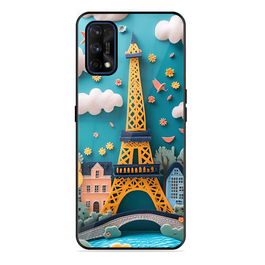 Eiffel Tower Printed Protective Phone Cover forRealme 7 Pro