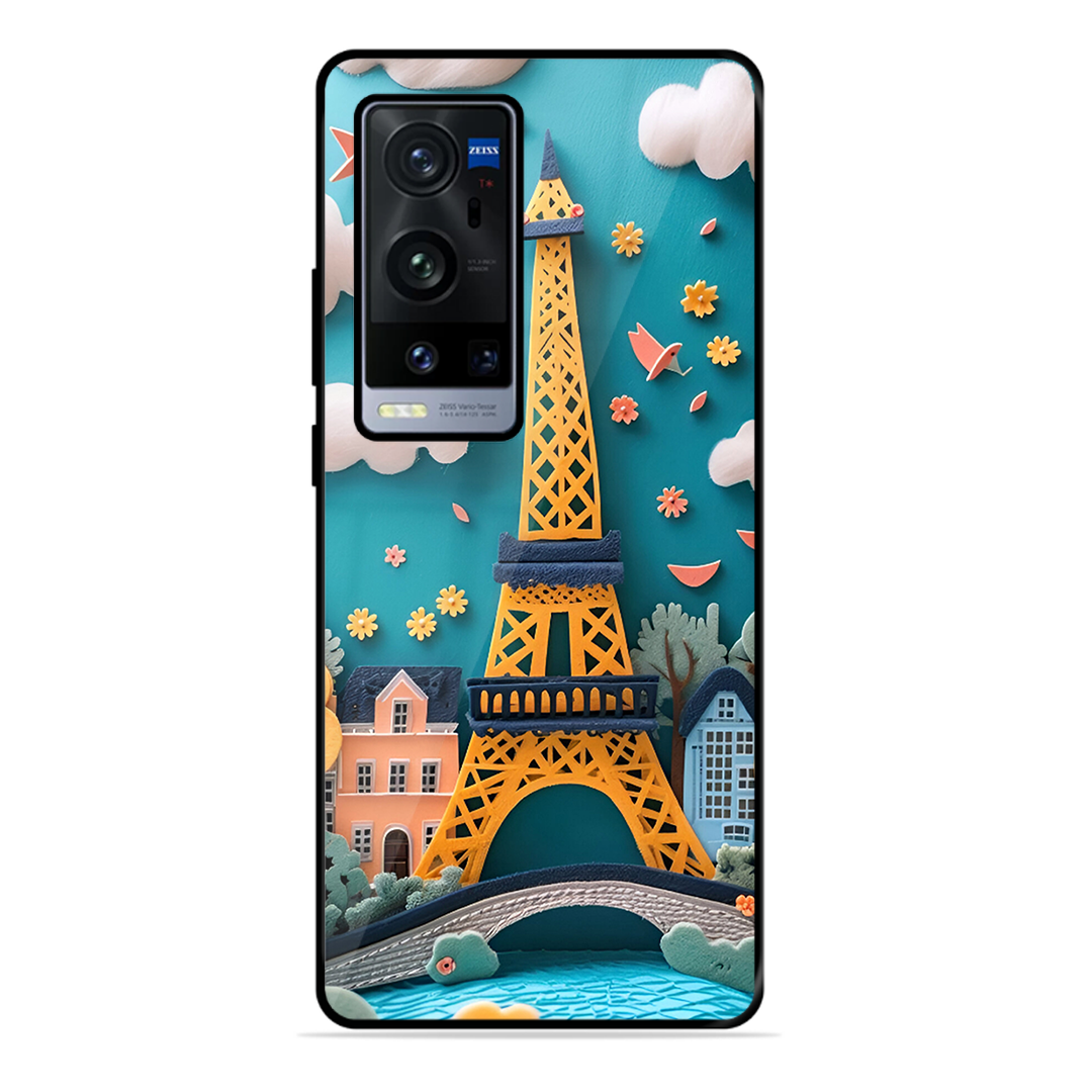 Eiffel Tower Printed Protective Phone Cover forVivo X60 Pro Plus