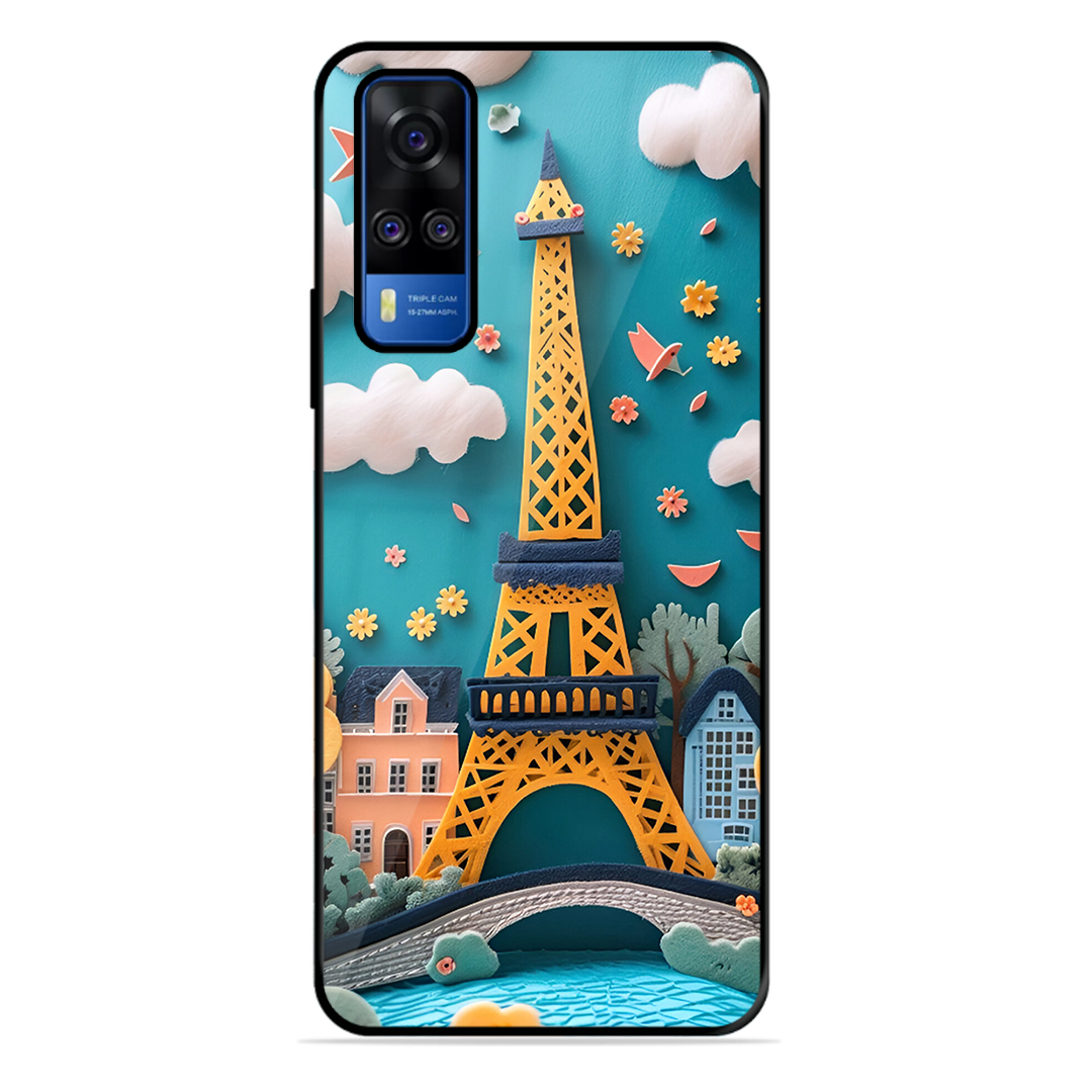 Eiffel Tower Printed Protective Phone Cover forVivo Y51A