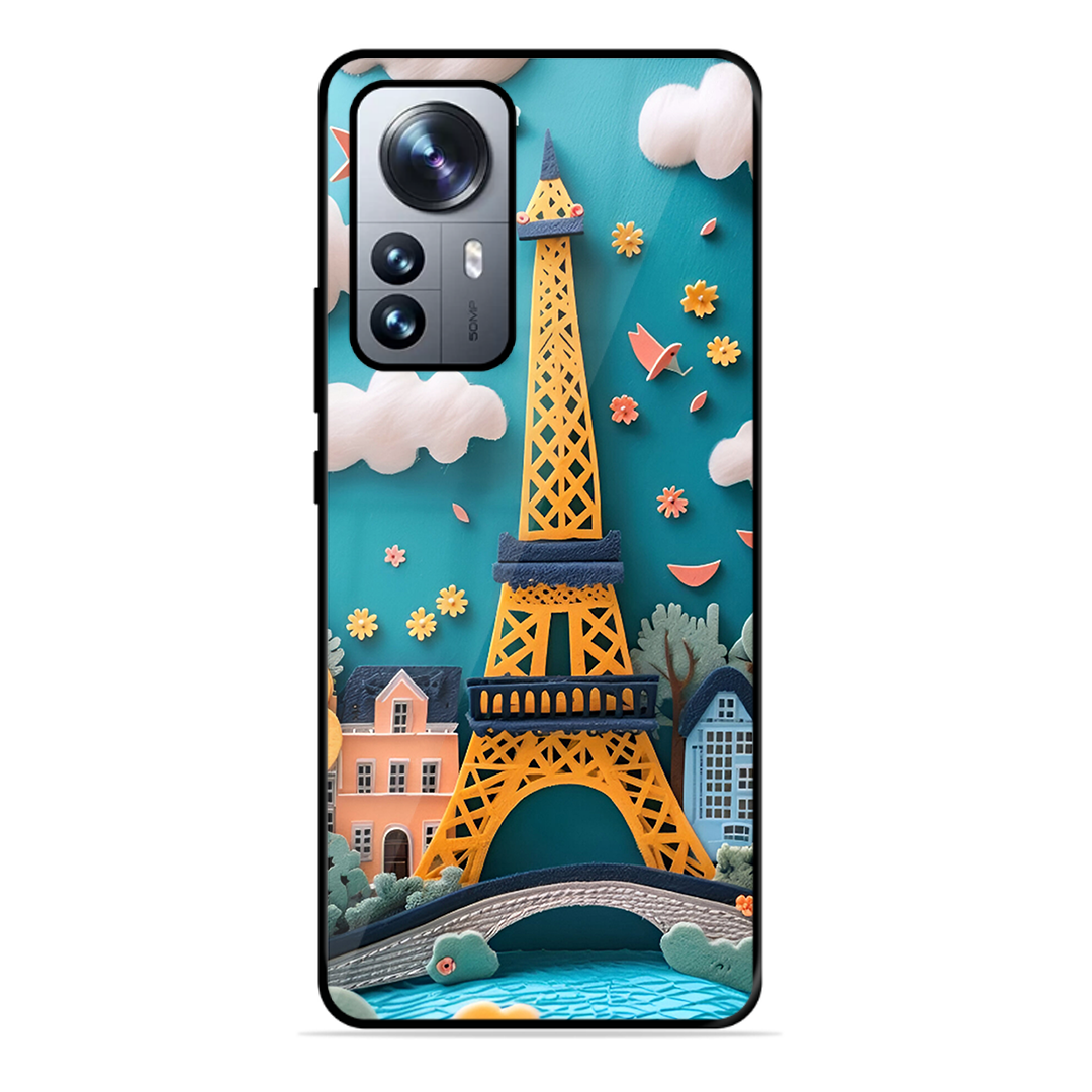 Eiffel Tower Printed Protective Phone Cover forXiaomi Mi 12 Pro 5G