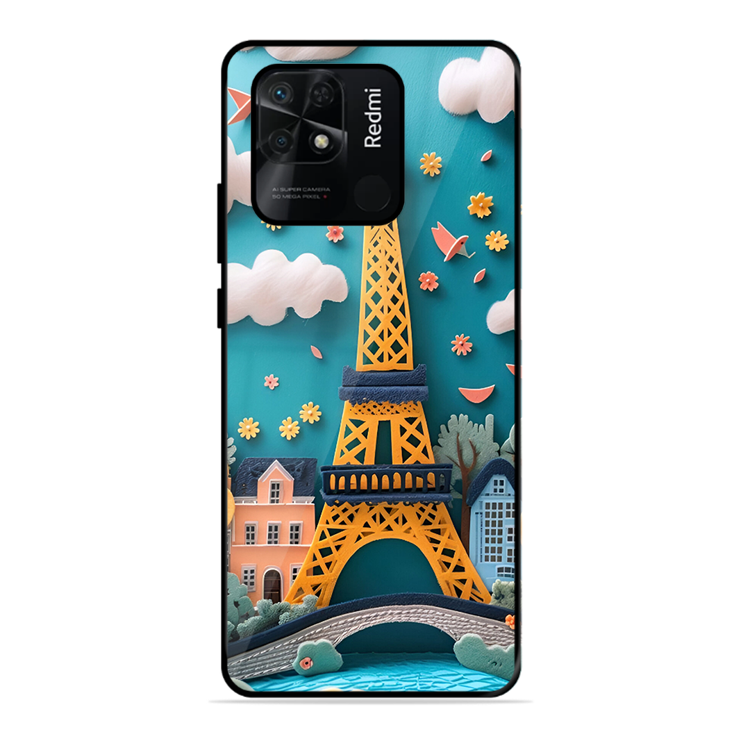 Eiffel Tower Printed Protective Phone Cover forXiaomi Redmi 10