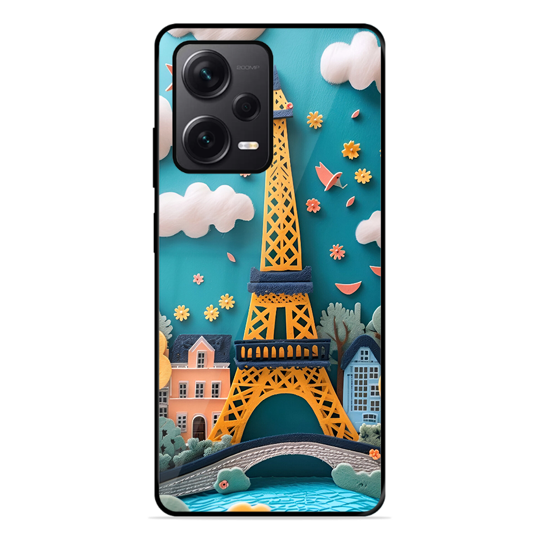 Eiffel Tower Printed Protective Phone Cover forXiaomi Redmi Note 12 Pro Plus 5G