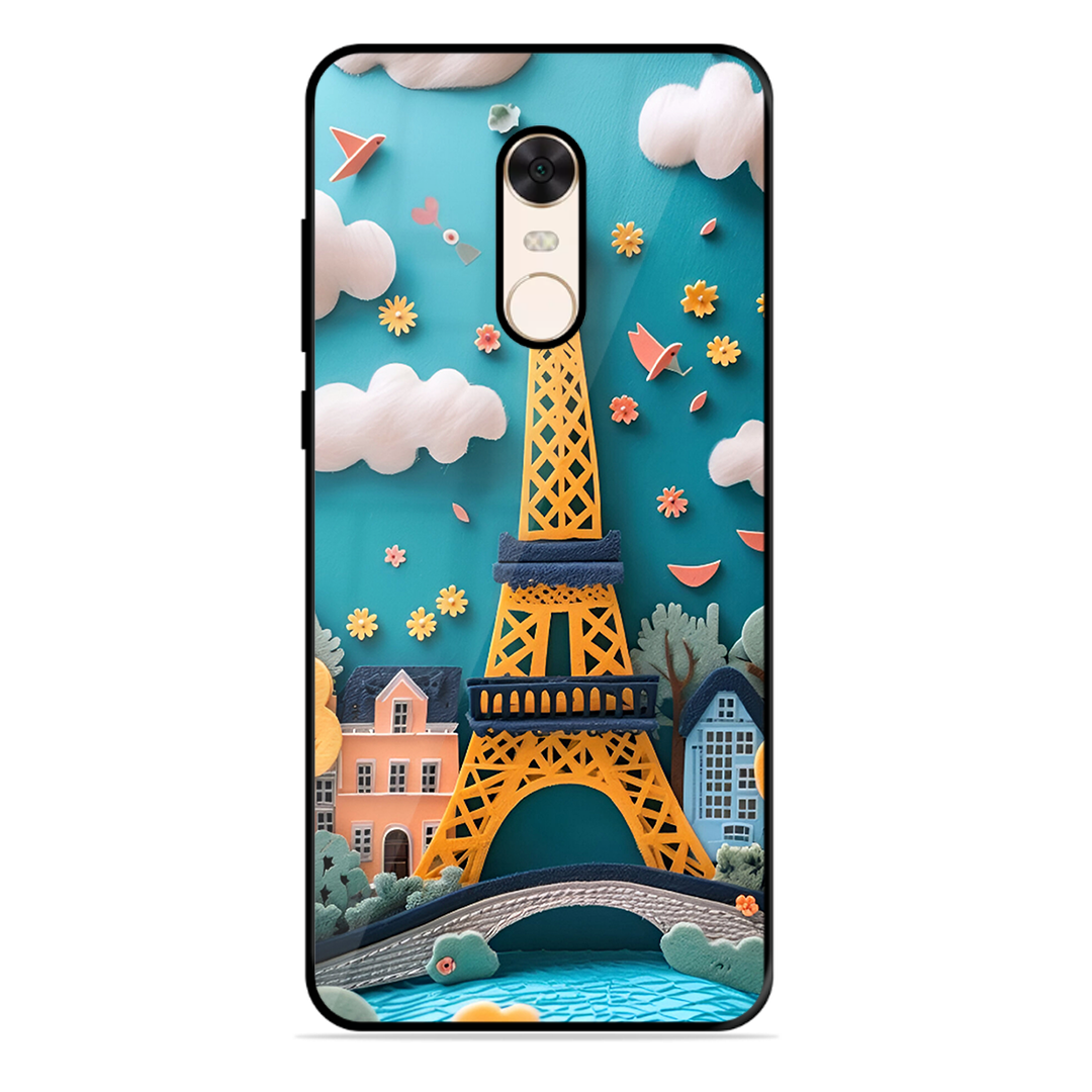 Eiffel Tower Printed Protective Phone Cover forXiaomi Redmi Note 5