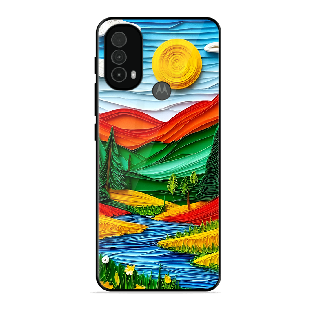 Lake Beauty Printed Protective Phone Cover for Motorola Moto E40