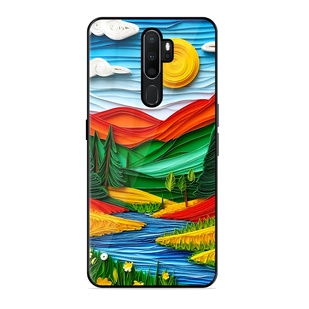 Lake Beauty Printed Protective Phone Cover for Oppo A9
