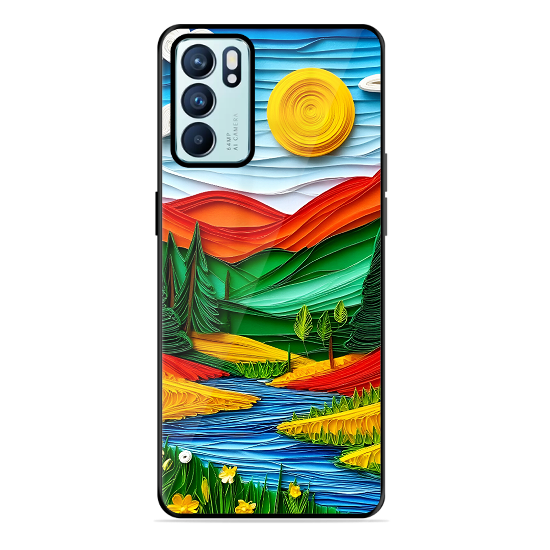 Lake Beauty Printed Protective Phone Cover for Oppo Reno 6 5G