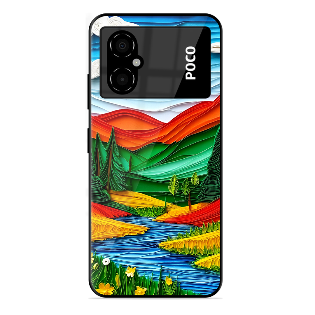 Lake Beauty Printed Protective Phone Cover for Poco M4 5G