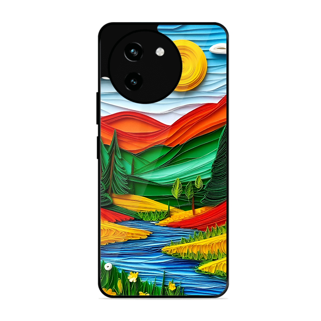 Lake Beauty Printed Protective Phone Cover for Vivo T3X 5G