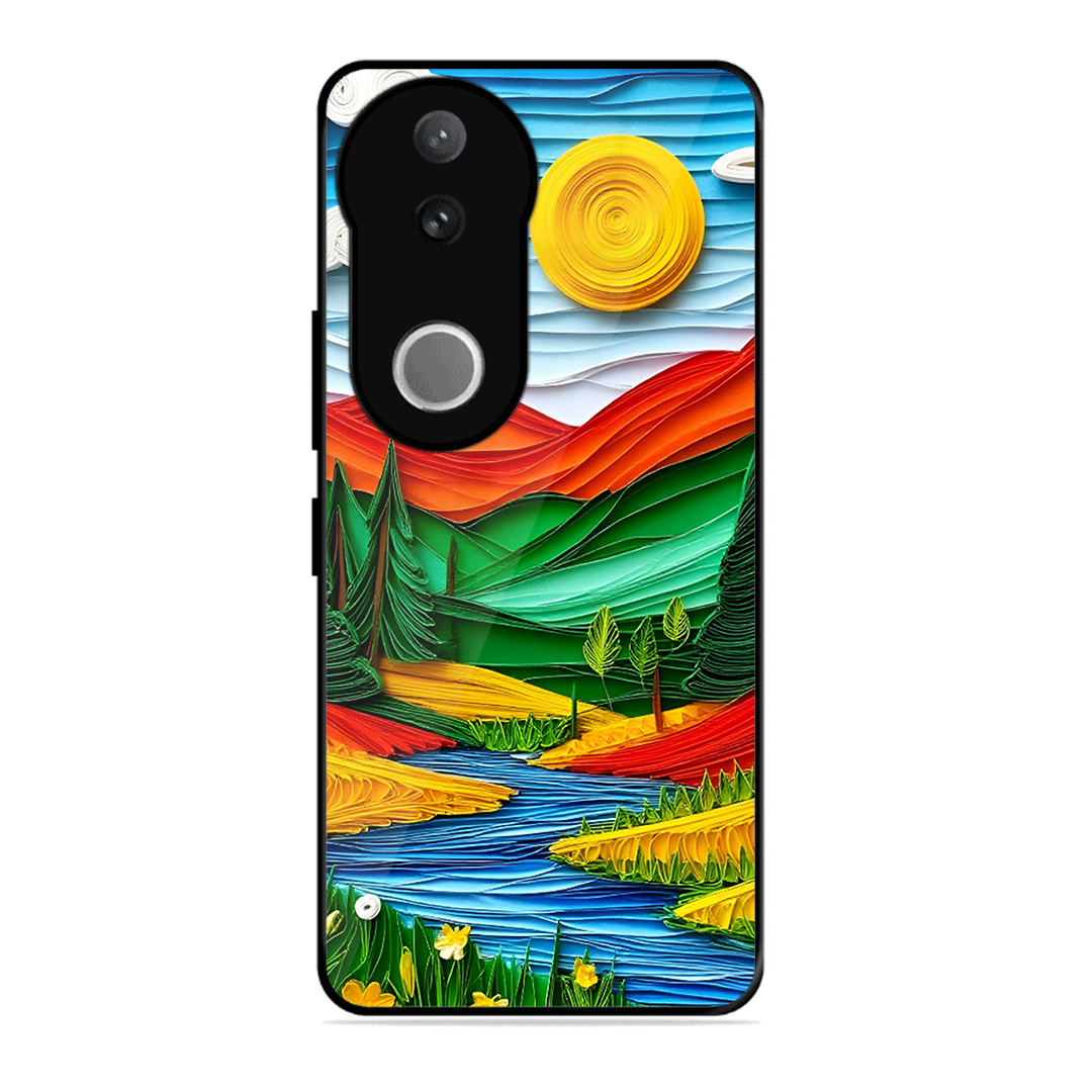 Lake Beauty Printed Protective Phone Cover for Vivo V50 5G