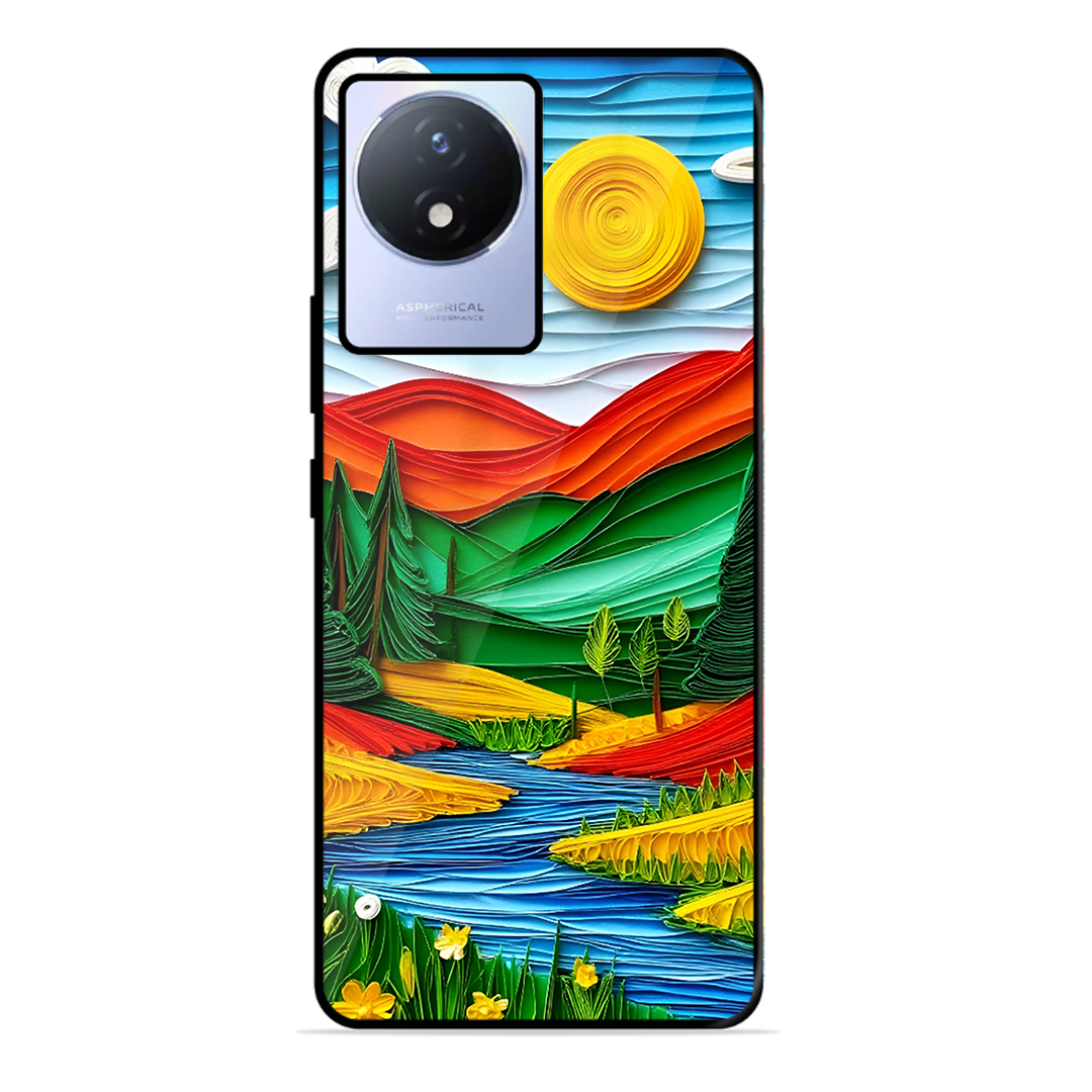 Lake Beauty Printed Protective Phone Cover for Vivo Y02