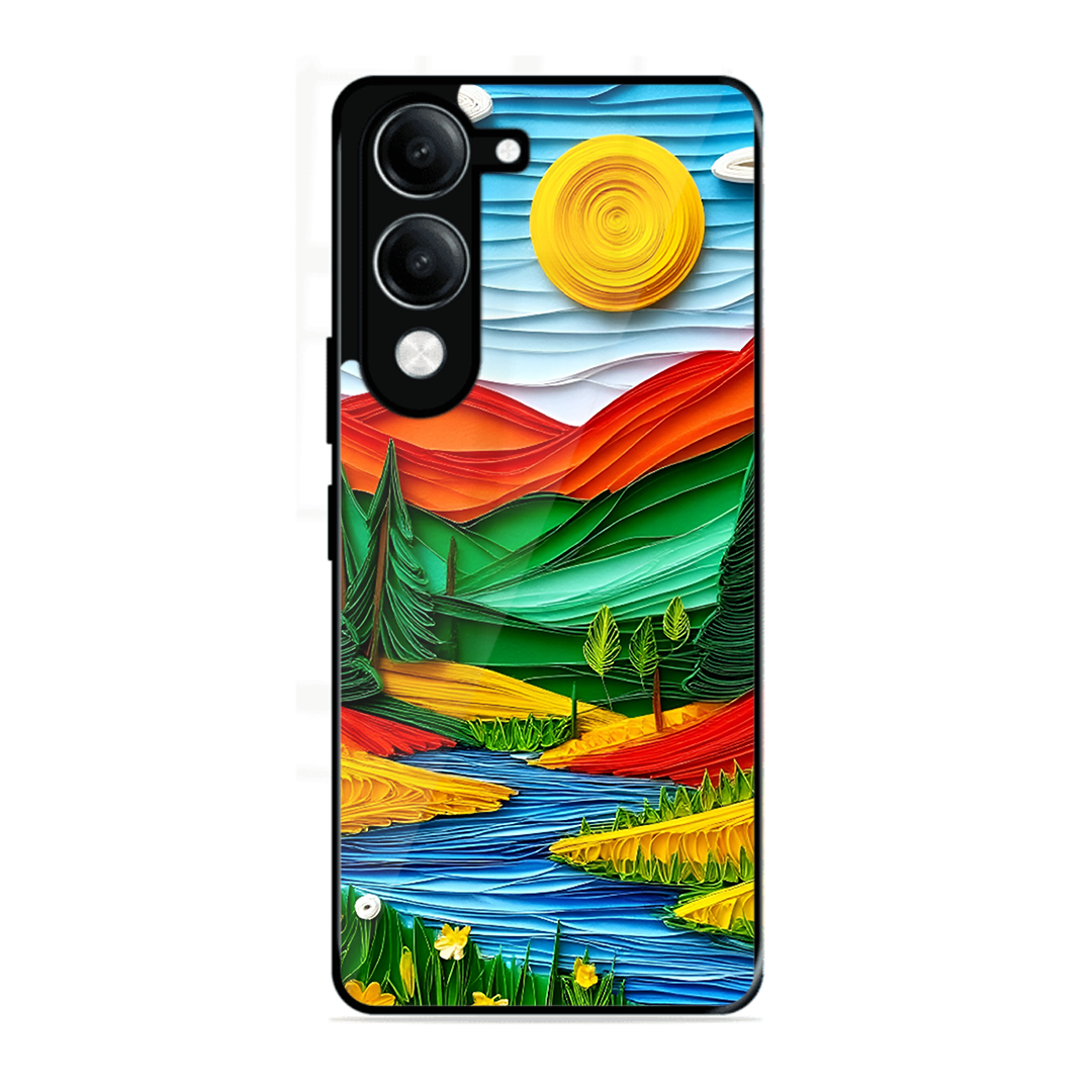 Lake Beauty Printed Protective Phone Cover for Vivo Y19 5G