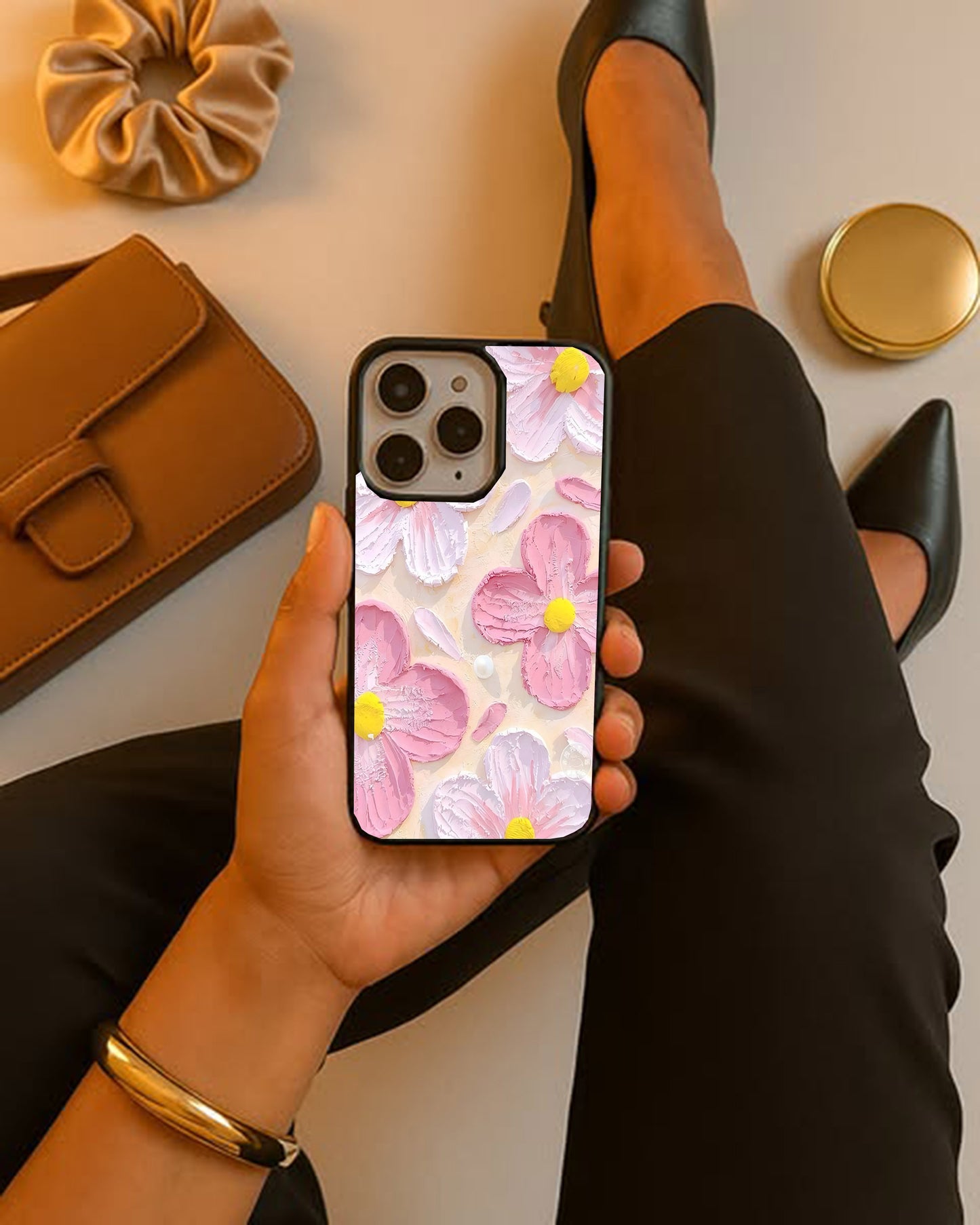 Pink Floral Printed Protective case