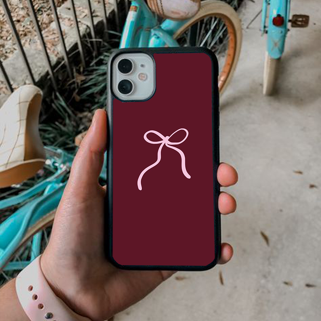 Crimson Knot Blush Burgundy Printed Protective Case