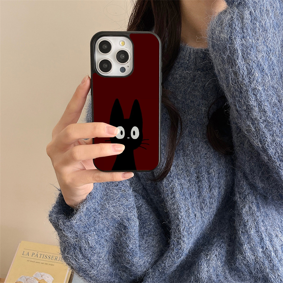 Cat Look Blush Burgundy Printed Protective Case