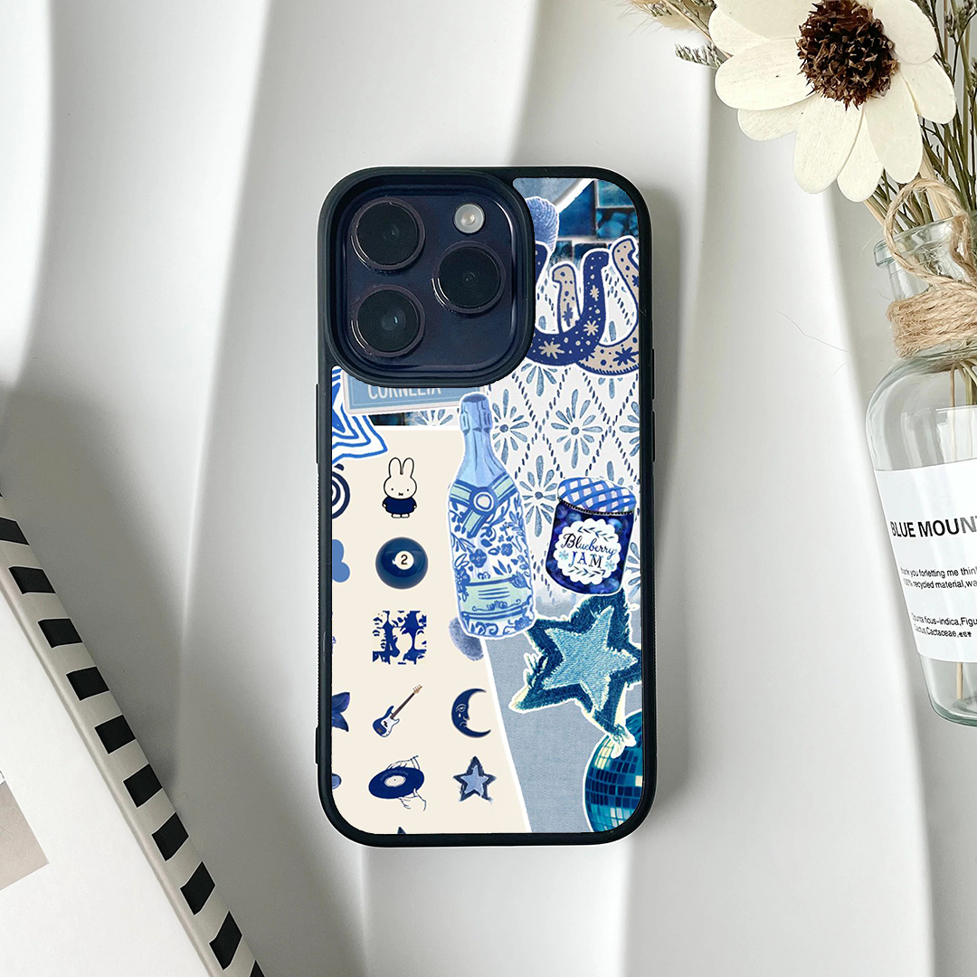 Blueberry Pastel Printed Protective Case