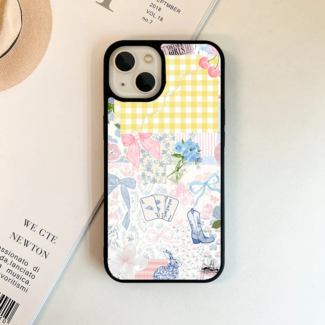 Checked Yellow Pastel Printed Protective Case