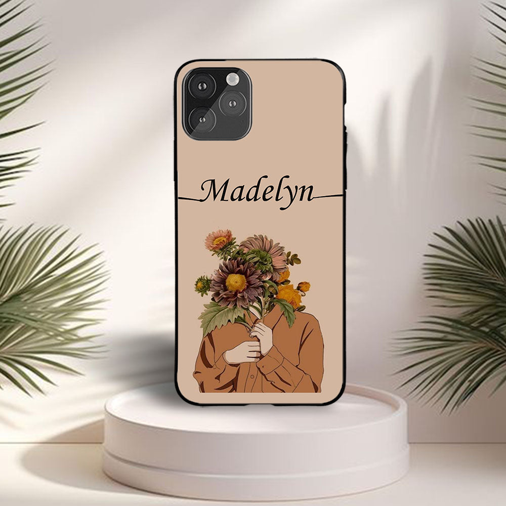 Purple Daisy Name Case