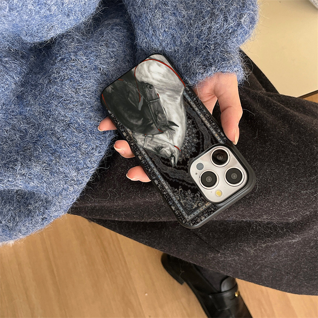 Imperial Stallions Black Protective Phone Case Back Cover