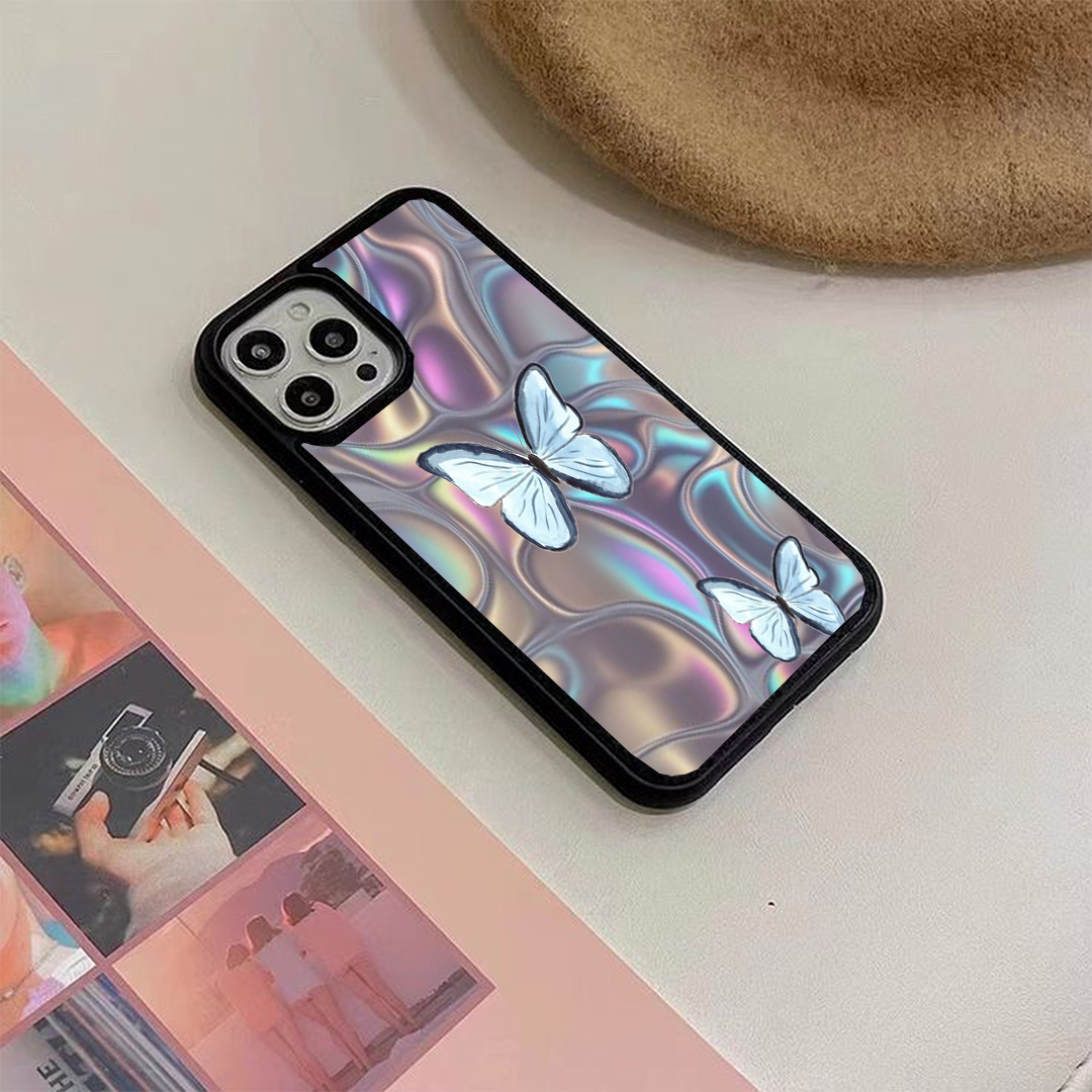 Butterfly Sparkly Pink Printed Protective Case