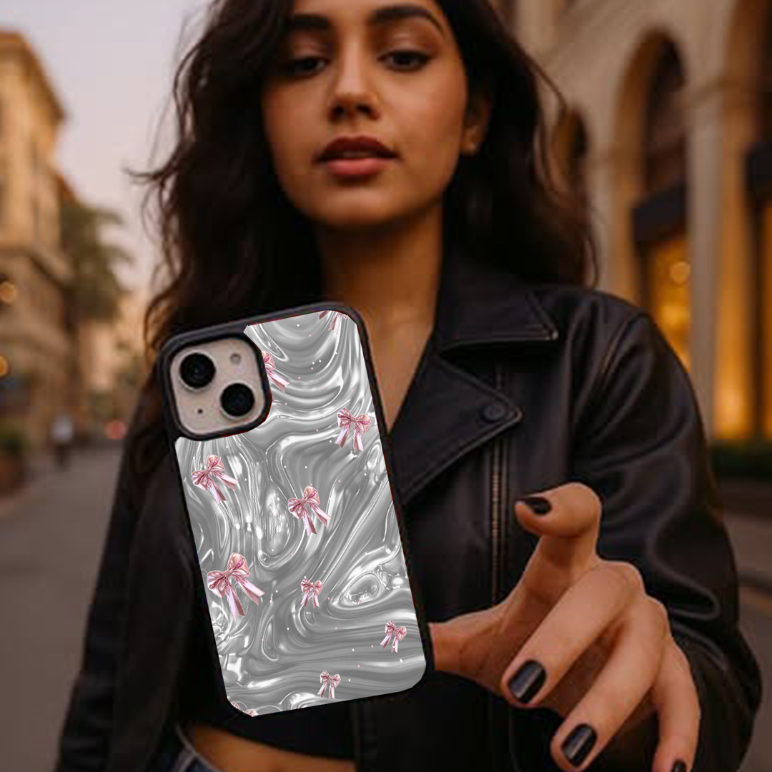 Tiny Bows Sparkly Pink Printed Protective Case