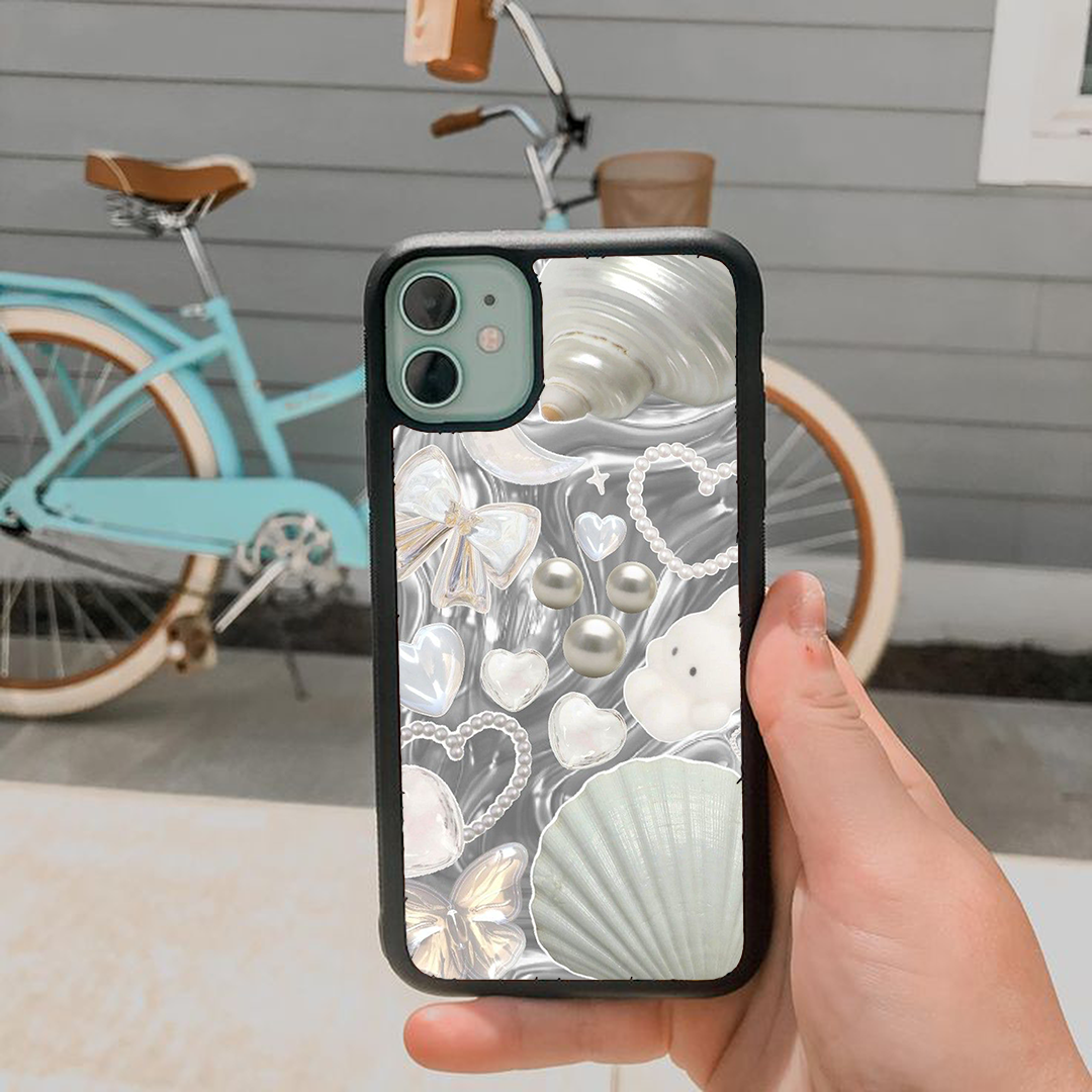 Shell Sparkly Pink Printed Protective Case