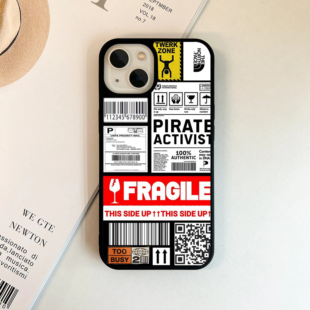 Fragile Stickers Protective Phone Case Back Cover