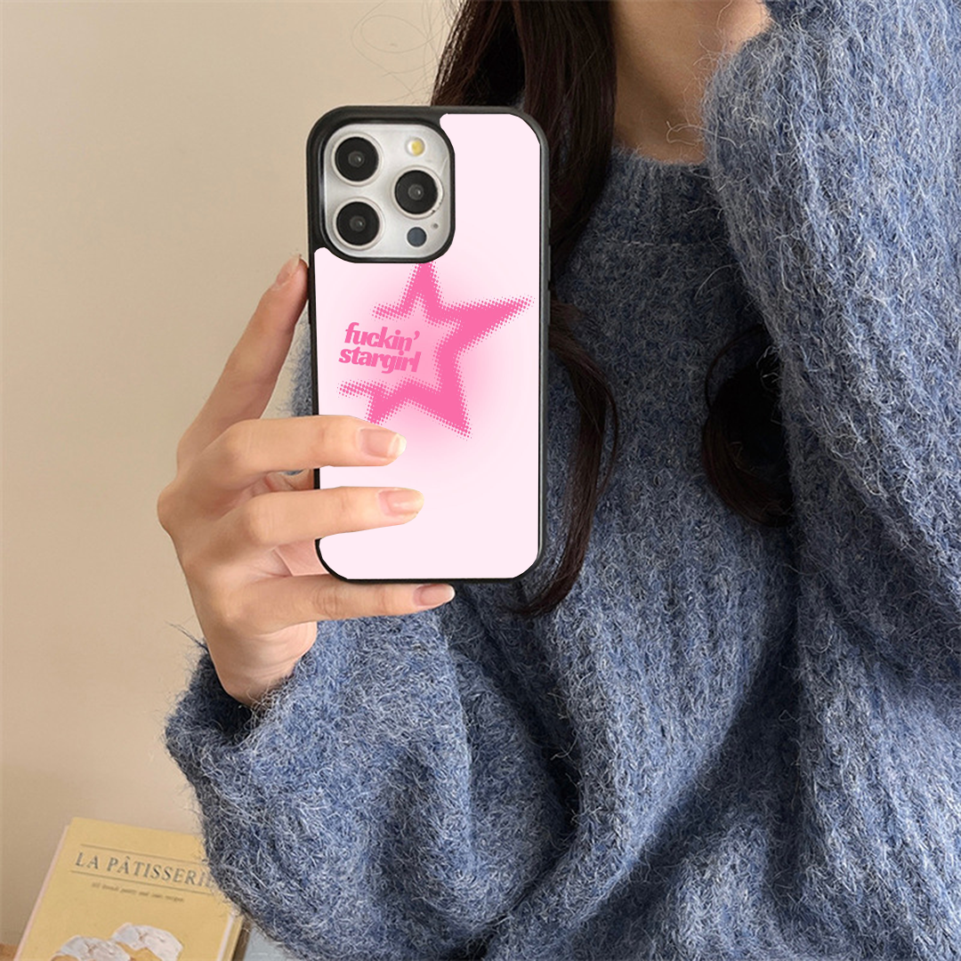 King Pink Star Girl Protective Phone Case Back Cover