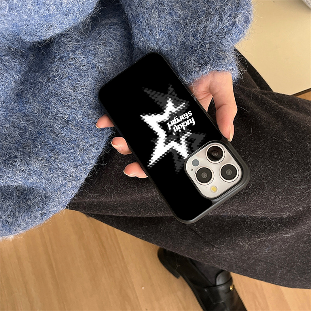 King Black Star Girl Protective Phone Case Back Cover