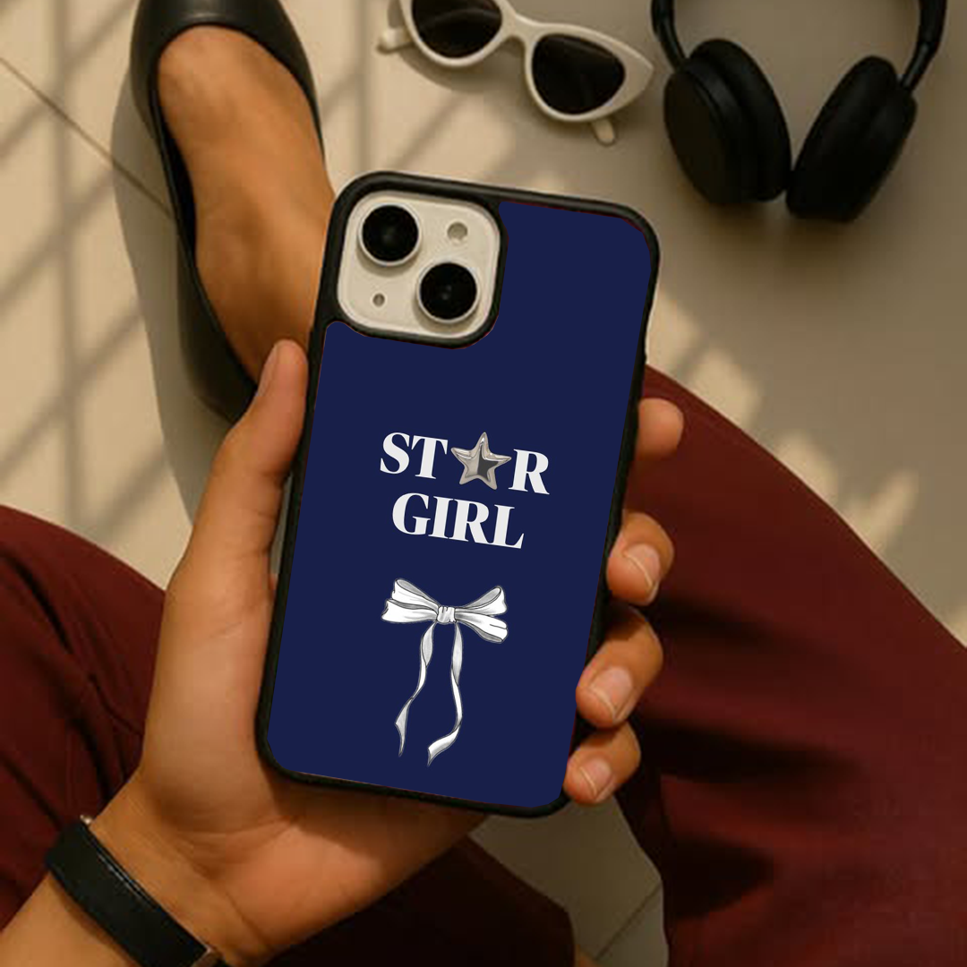 Bowtie Star Girl Protective Phone Case Back Cover