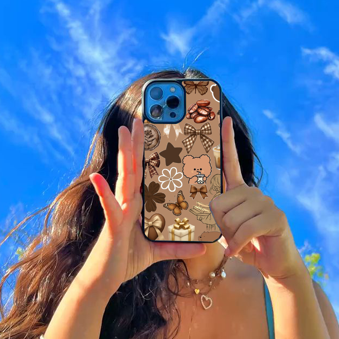 Bowtie & Bear Vibey Stickers Printed Protective Case
