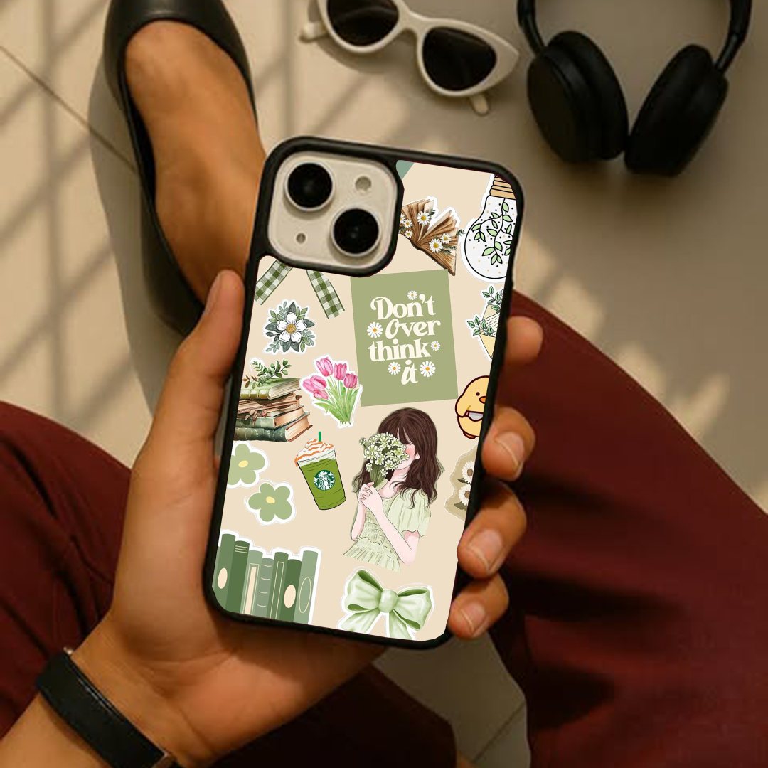 Pastel Meadow Vibey Stickers Printed Protective Case