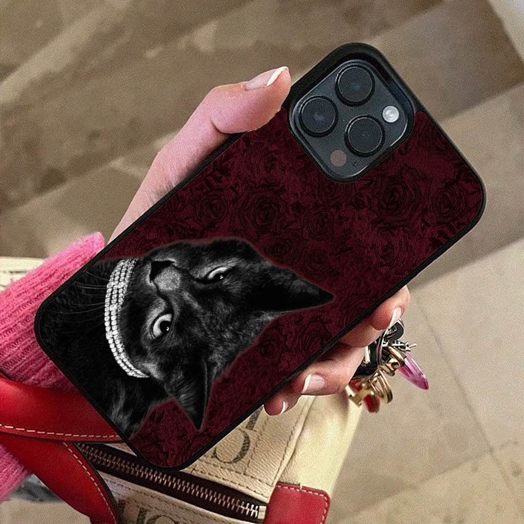 Velvet Wild Aura Cat Printed Protective Phone Case Back Cover