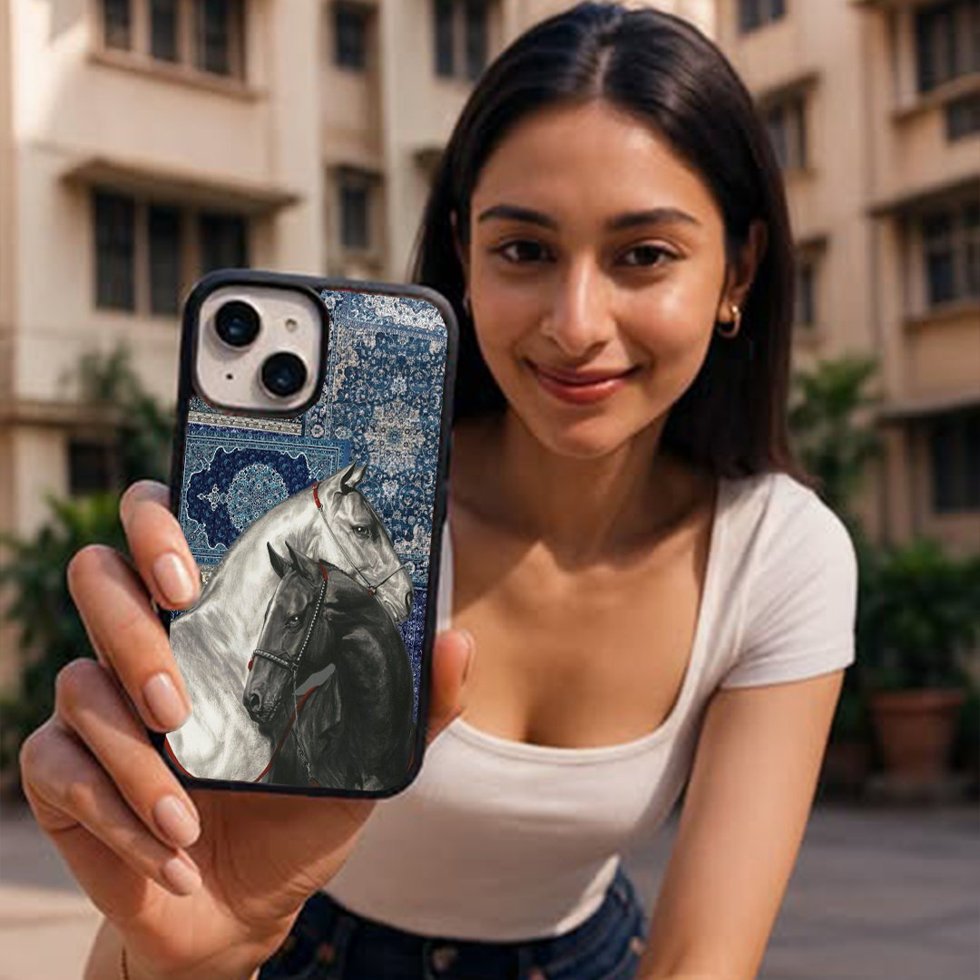 Persian Gallop Wild Aura Horse Printed Protective Phone Case Back Cover