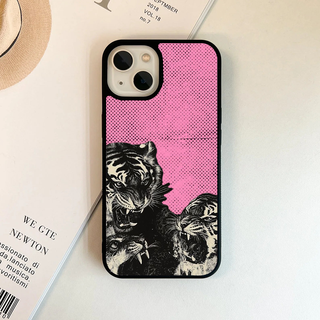 Trio Wild Aura Tigers Printed Protective Phone Case Back Cover