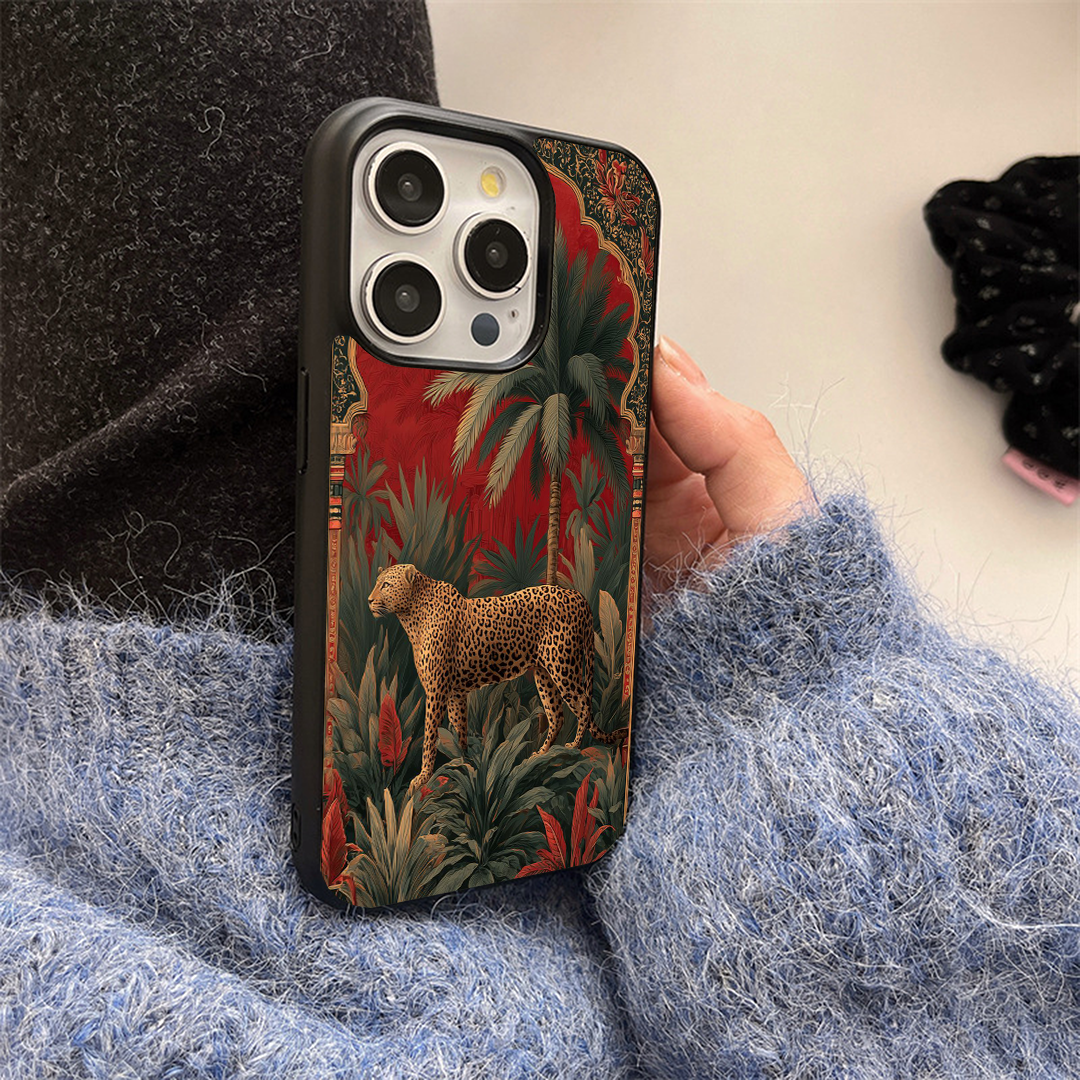 Leopard Wild Aura Printed Protective Phone Case Back Cover