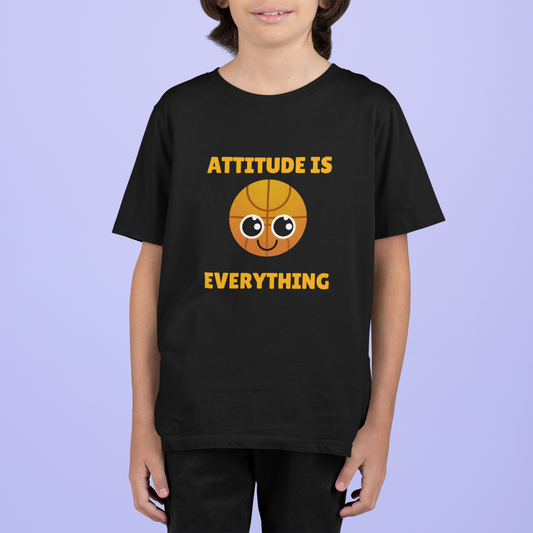 Attitute is everything Printed black Kids T-shirts