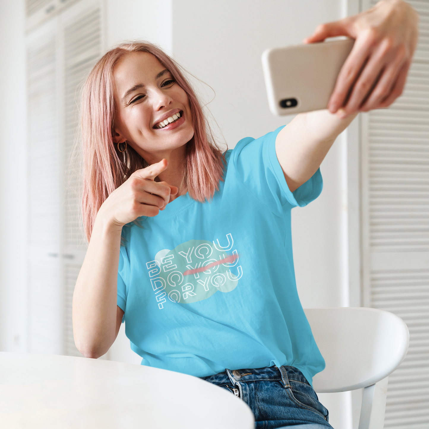 Be You Do You For You printed Sky Blue Unisex T-Shirt