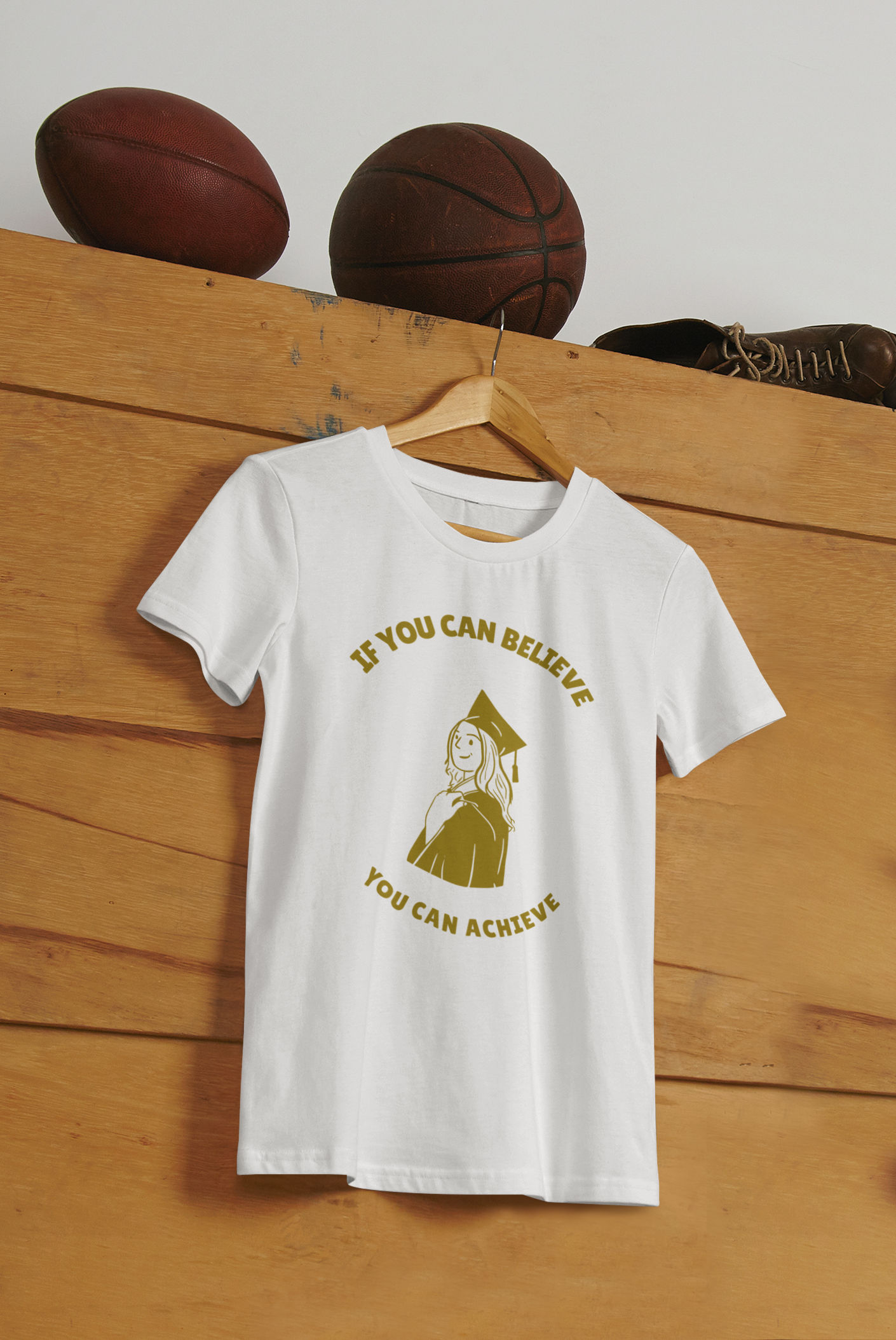 If you can believe you can achieve Printed white Unisex T-Shirt
